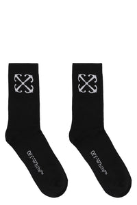 Logo cotton blend socks